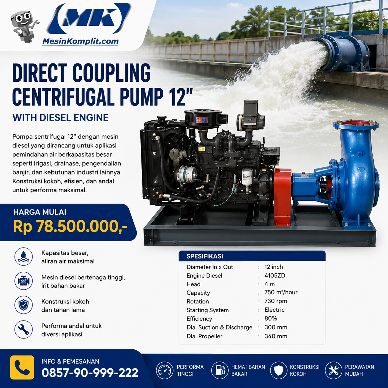 Pompa Air Diesel 12in (PM...